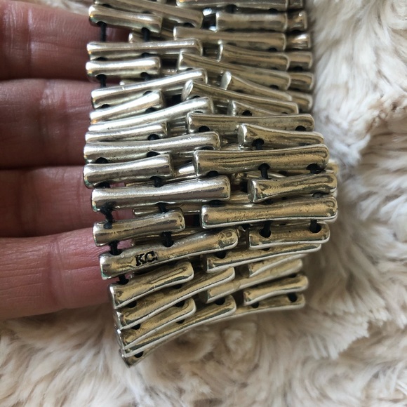 Calvin Klein Silver Tone Stretch Bracelet - Picture 6 of 8